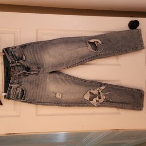 Lucky Brand Destructed High Rise Mom Jean Women's